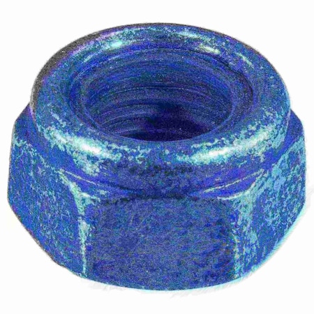 Midwest Fastener Nylon Insert Lock Nut, M12-1.25, Steel, Class 8, Blue Zinc, 5 PK 76104
